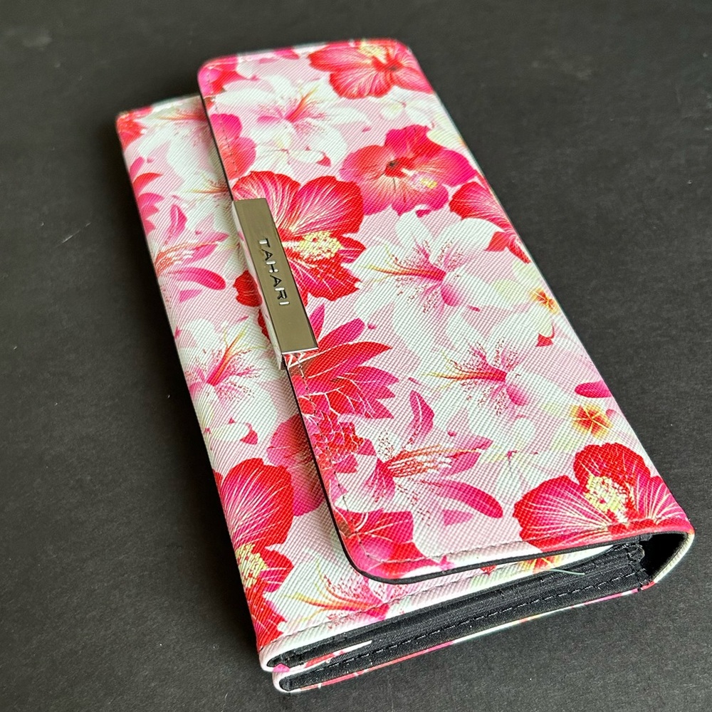 TAHARI Pink Floral Wallet